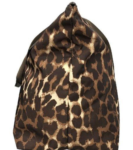 Coach Leopard Print Nylon Packable Weekender Tote & Pouch with Certificate of Authenticity