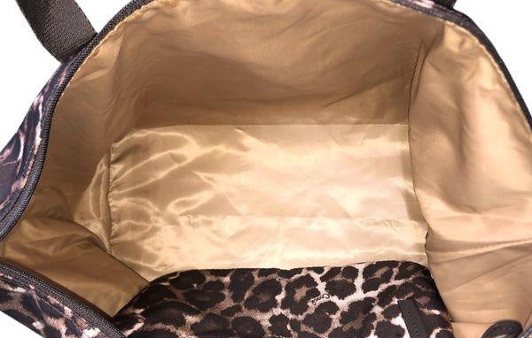 Coach Leopard Print Nylon Packable Weekender Tote & Pouch with Certificate of Authenticity