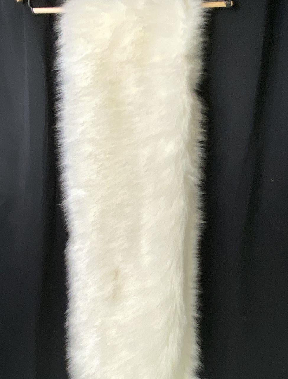 White Faux Fur Special Occasion Stole