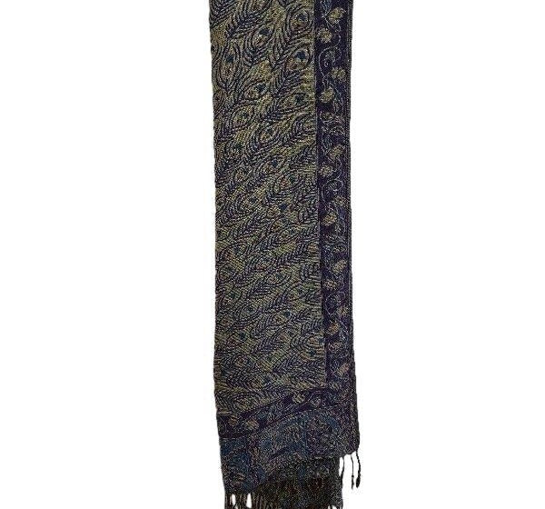 Women's Pashmina Multicolor Cashmere Peacock Feather Print Shawl 72 x 28