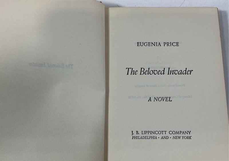 The Beloved Invader by Eugenia Price 1965, Hardcover, Signed with DJ