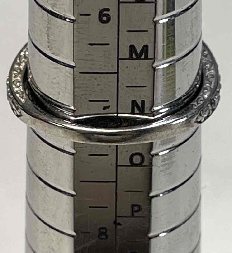 Bomb Party 925 Silver Blue CZ Ring Size 7, 3.1g