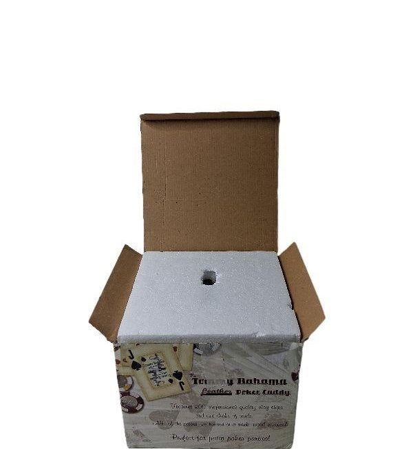 Brown Tommy Bahama Leather Poker Caddy