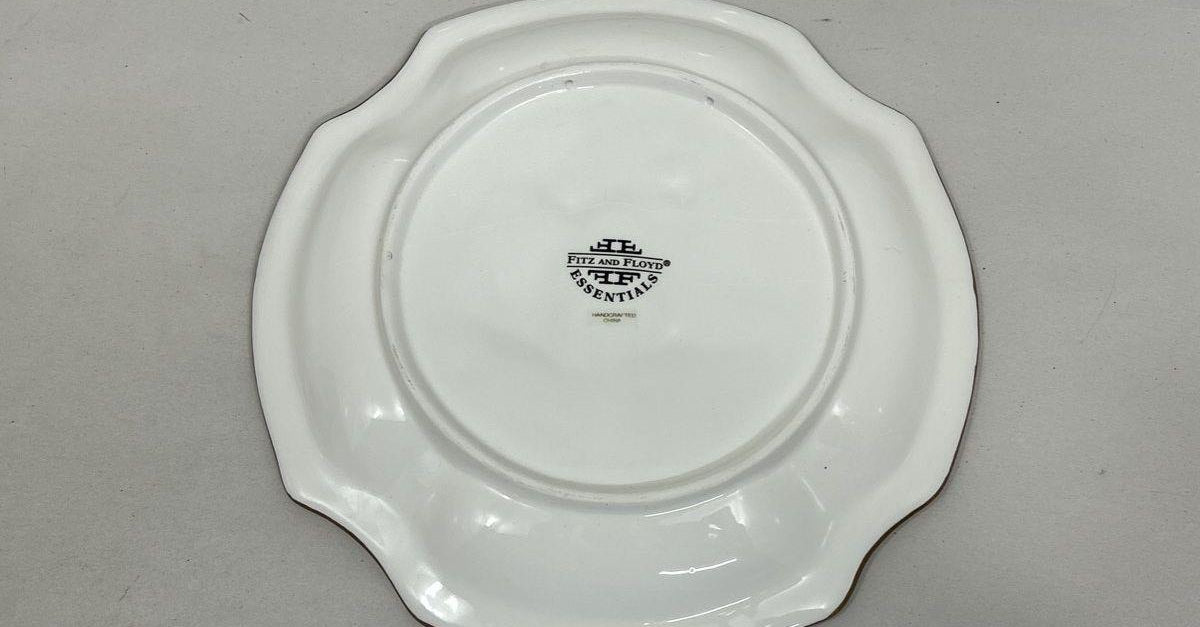 (SOLD) Fitz & Floyd Holiday Bells Canapé Plate Christmas Appetizer Dish in Original Box