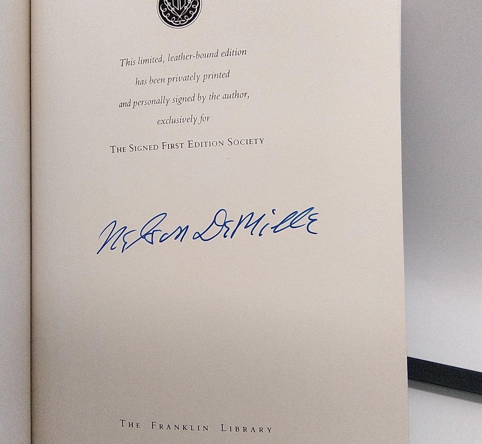 The General's Daughter by Nelson DeMille | Signed First Edition | Franklin Library 1992 Leather Bound