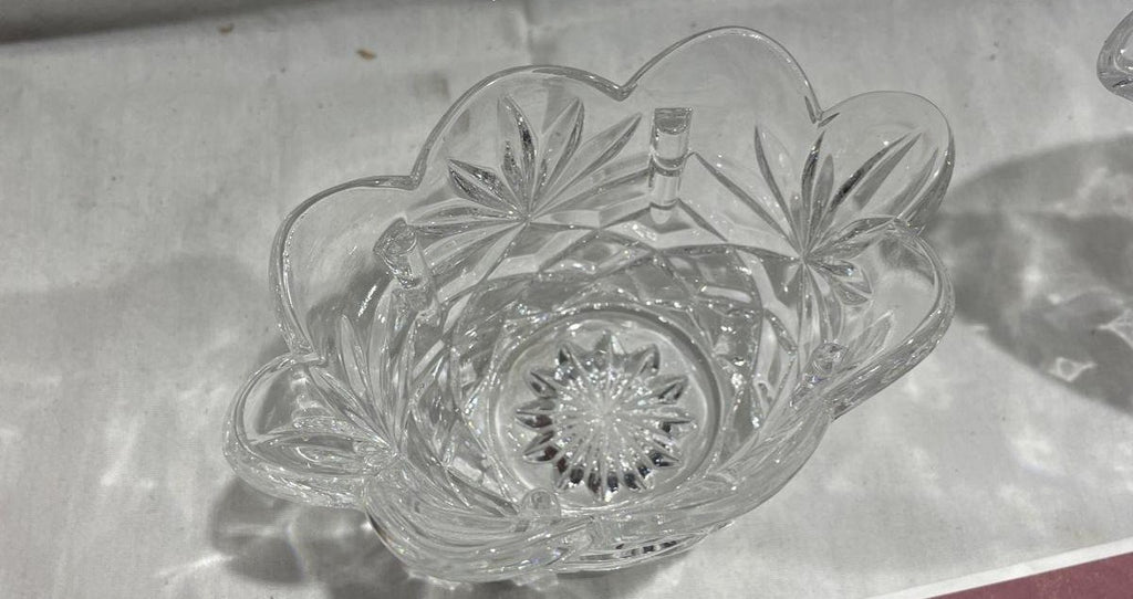 Vintage Godinger Sugar Pot, Creamer with Tray Set