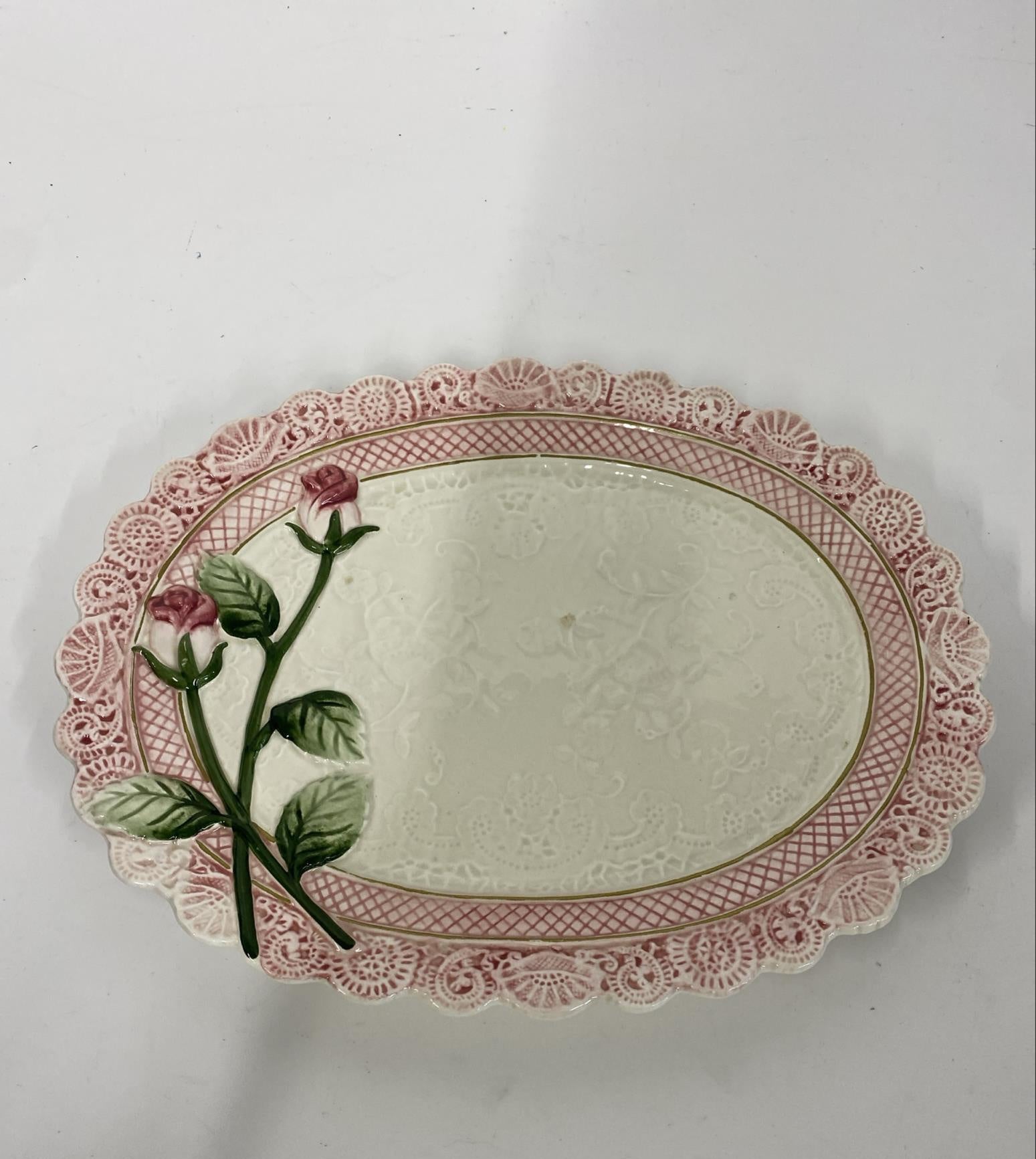 Omnibus by Fitz and Floyd Oval Ceramic Plate 1994