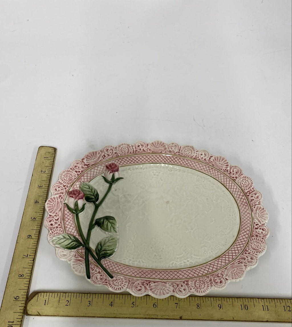 Omnibus by Fitz and Floyd Oval Ceramic Plate 1994