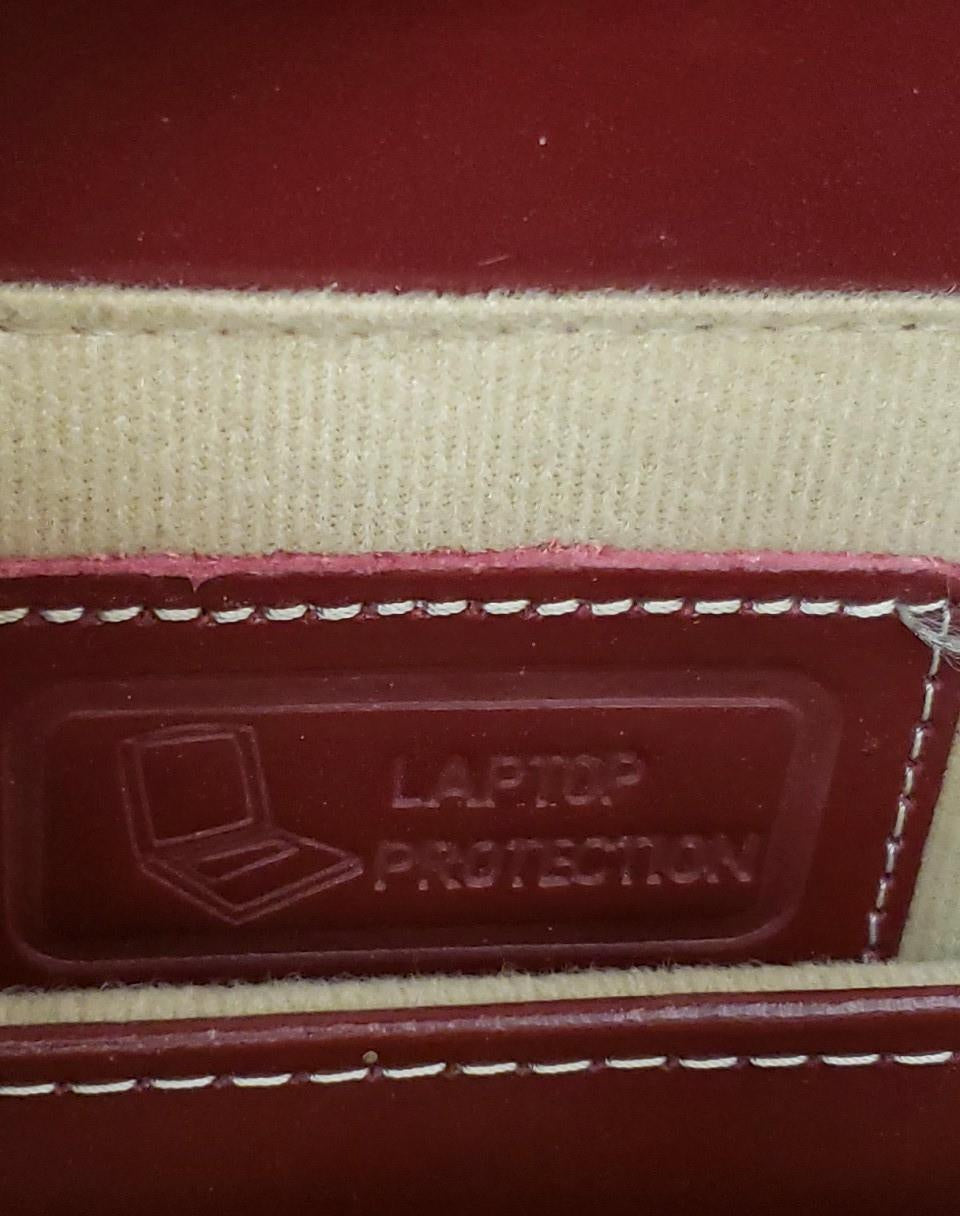 McKleinUSA Burgundy Leather Laptop Tote Bag | Professional Lock Closure Briefcase Shoulder Bag