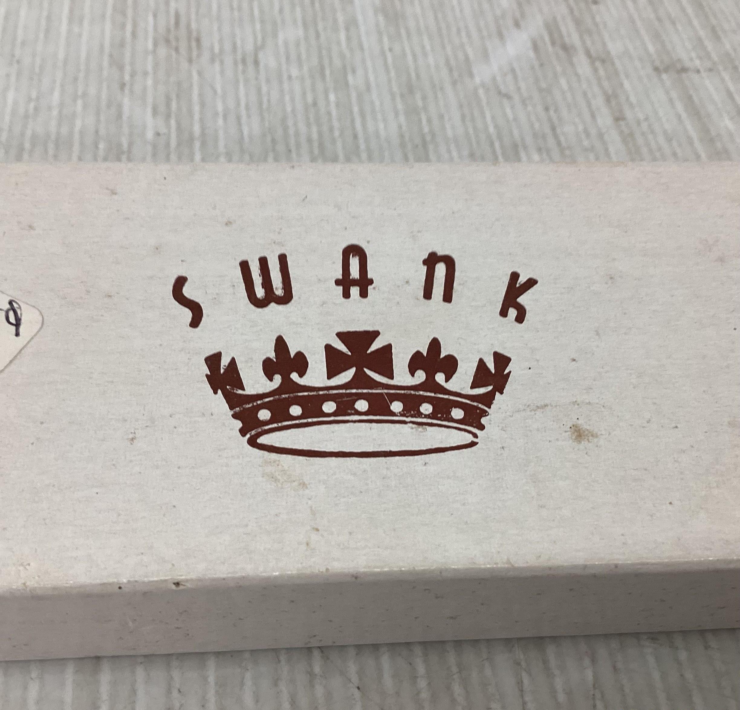 Vintage Swank Wall-Mount Tie Rack with Original Box
