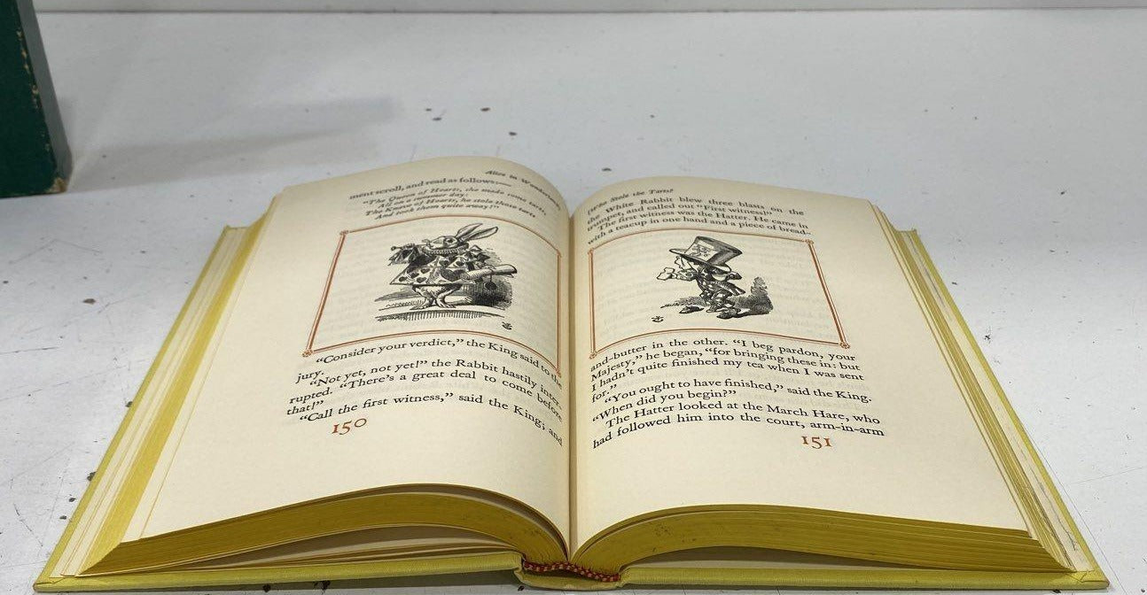 (SOLD) Alice's Adventures in Wonderland & Through the Looking-Glass by Lewis Carroll (1941 Heritage Press)