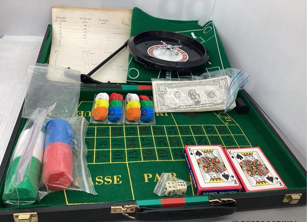 Casino Game Set with Case - Roulette, Craps, Baccarat