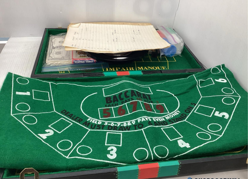 Casino Game Set with Case - Roulette, Craps, Baccarat