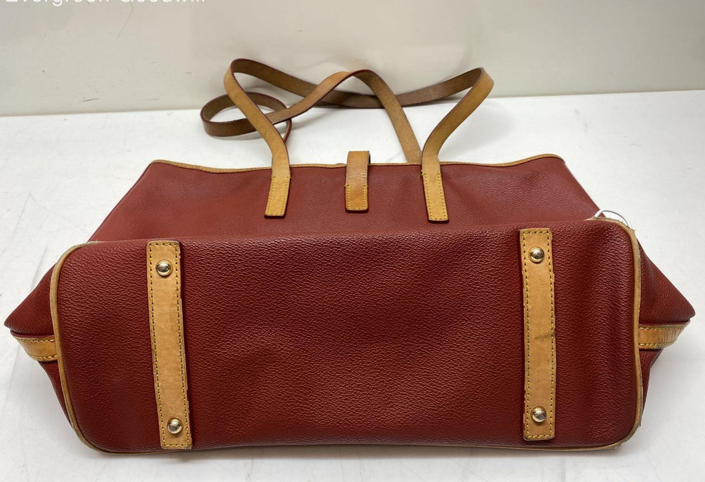 Dooney and Bourke Charleston Red Pebbled Leather Tote Bag for Repair or Parts