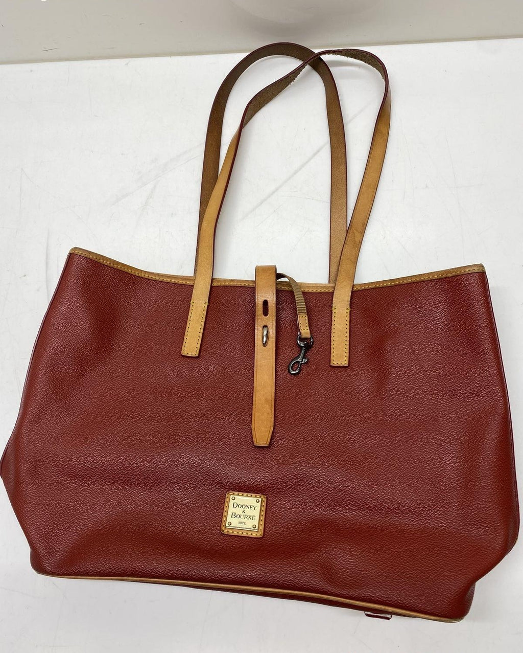 Dooney and Bourke Charleston Red Pebbled Leather Tote Bag for Repair or Parts