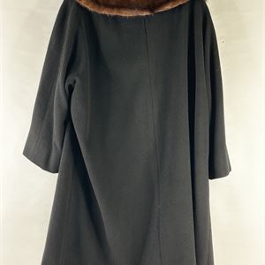 Vintage 1950s Mark IV 100% Cashmere Fur Coat, Size Small-Medium