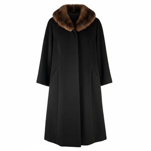 Vintage 1950s Mark IV 100% Cashmere Fur Coat, Size Small-Medium