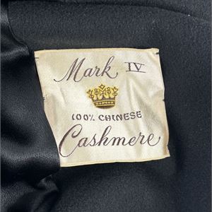 Vintage 1950s Mark IV 100% Cashmere Fur Coat, Size Small-Medium