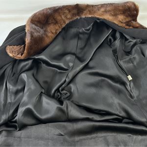 Vintage 1950s Mark IV 100% Cashmere Fur Coat, Size Small-Medium
