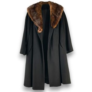 Vintage 1950s Mark IV 100% Cashmere Fur Coat, Size Small-Medium