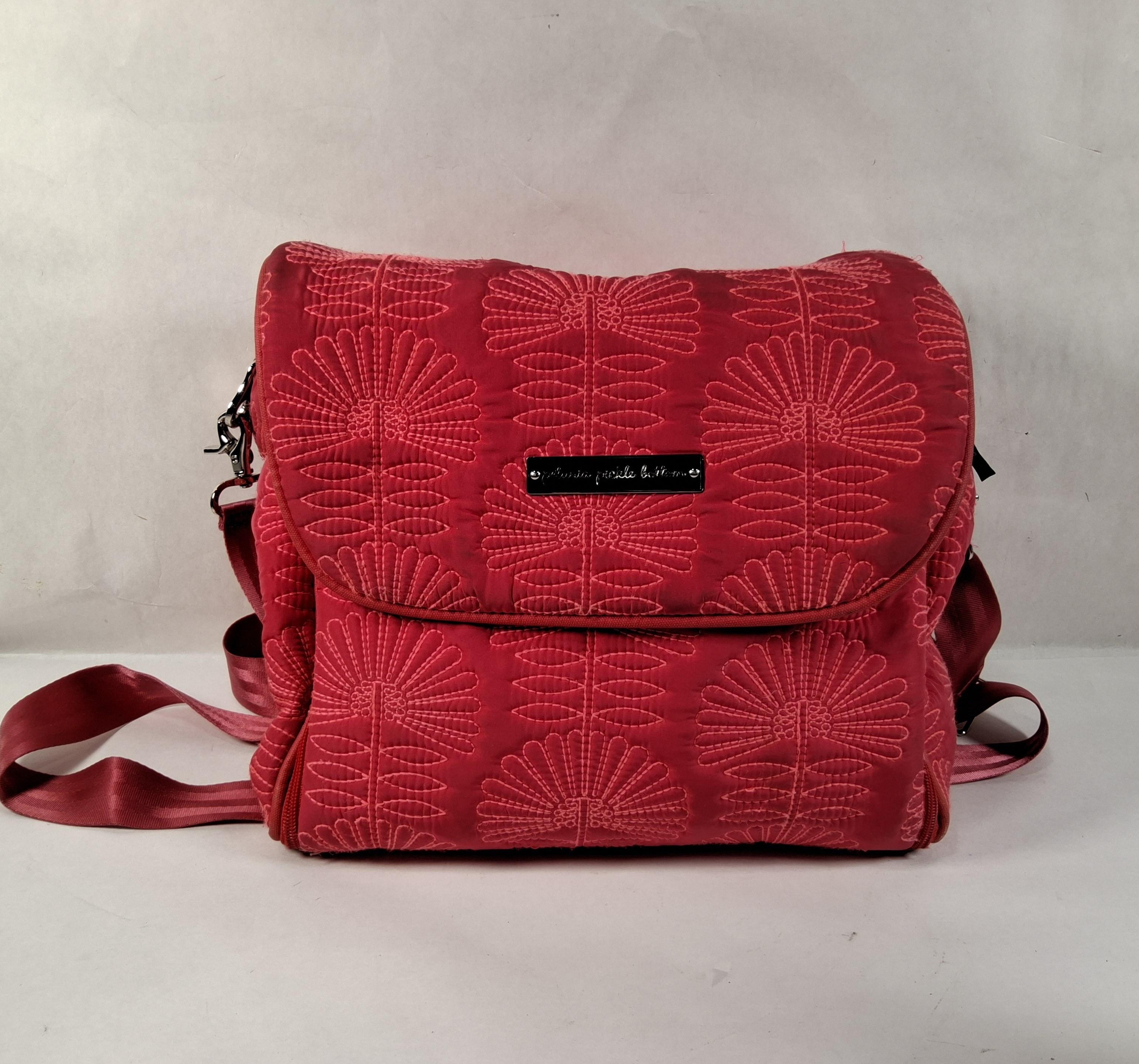 Petunia Pickle Bottom Pink Quilted Floral Diaper Bag