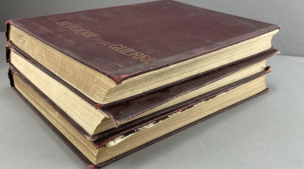 La Belgique et la Guerre | Three-Volume Antique World War I Belgian History Set (1921–1923)