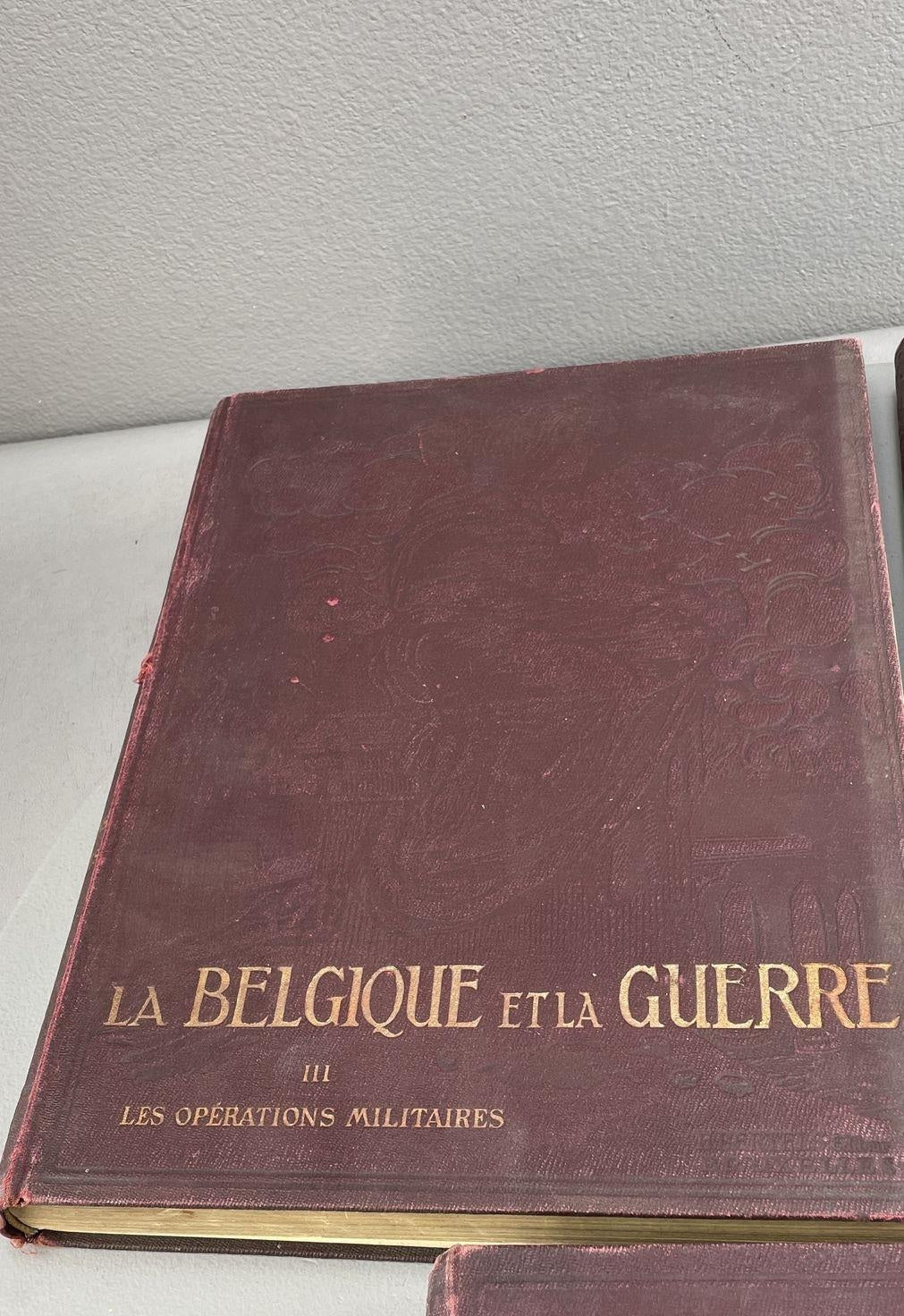 La Belgique et la Guerre | Three-Volume Antique World War I Belgian History Set (1921–1923)