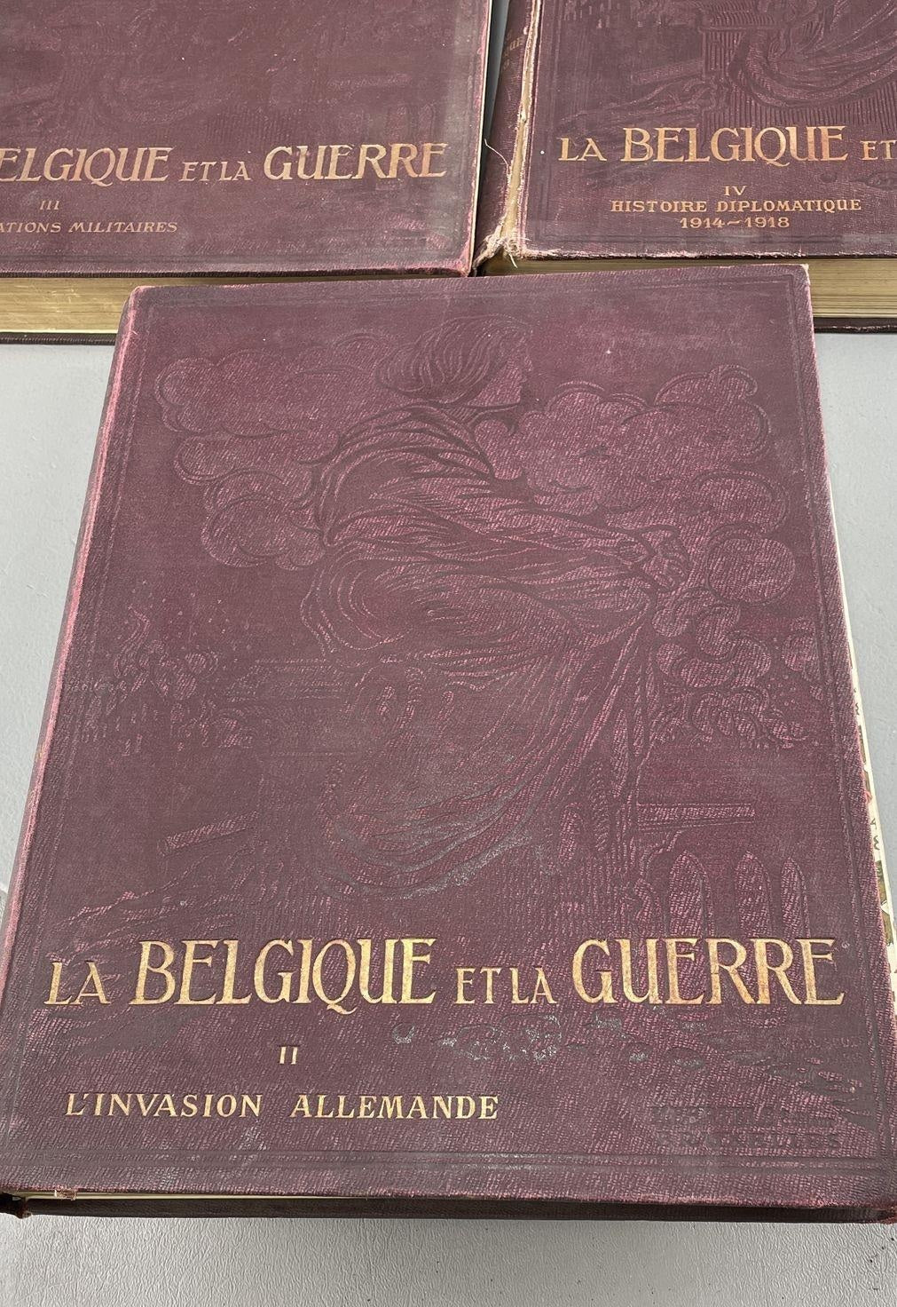 La Belgique et la Guerre | Three-Volume Antique World War I Belgian History Set (1921–1923)