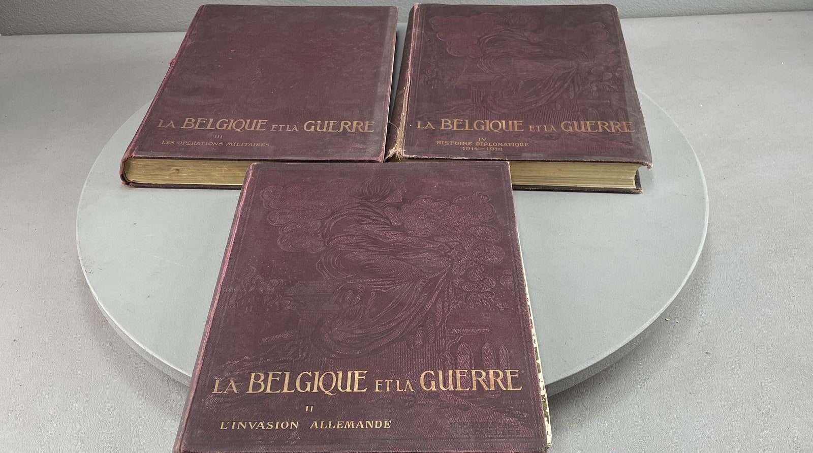 La Belgique et la Guerre | Three-Volume Antique World War I Belgian History Set (1921–1923)