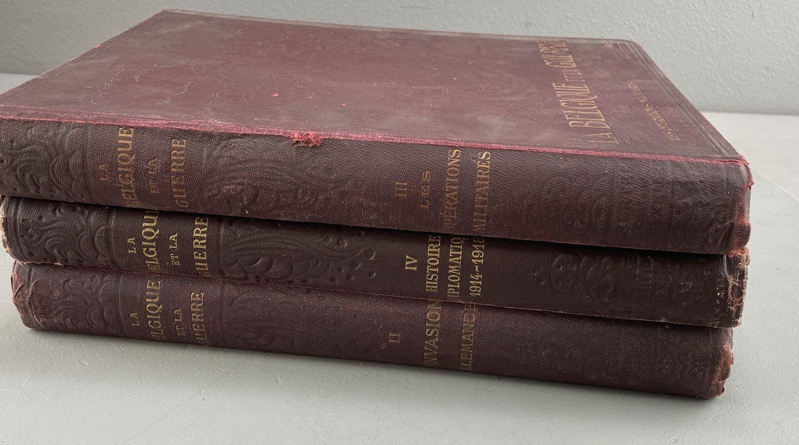 La Belgique et la Guerre | Three-Volume Antique World War I Belgian History Set (1921–1923)