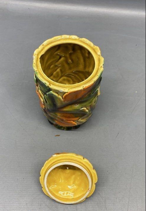 Vintage Inarco Autumn Leaves Soup Tureen Set with Canisters, Plate & Serving Spoon