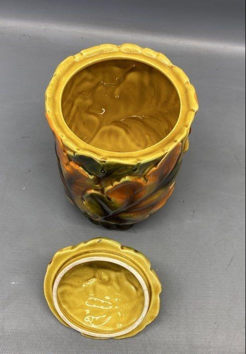 Vintage Inarco Autumn Leaves Soup Tureen Set with Canisters, Plate & Serving Spoon