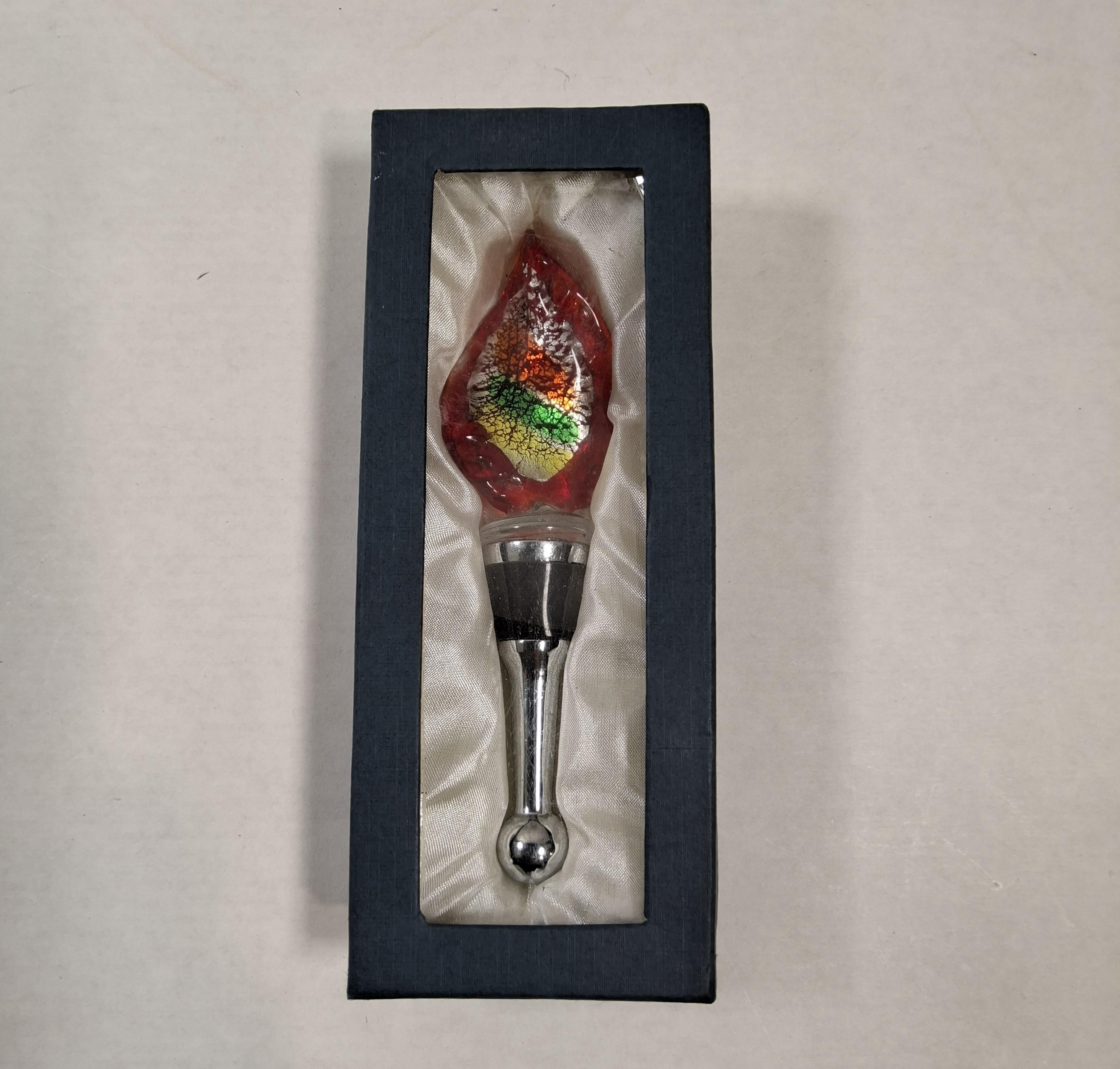 Artistic Creations Handmade Art Glass Wine Bottle Stopper, 5.25 Inches