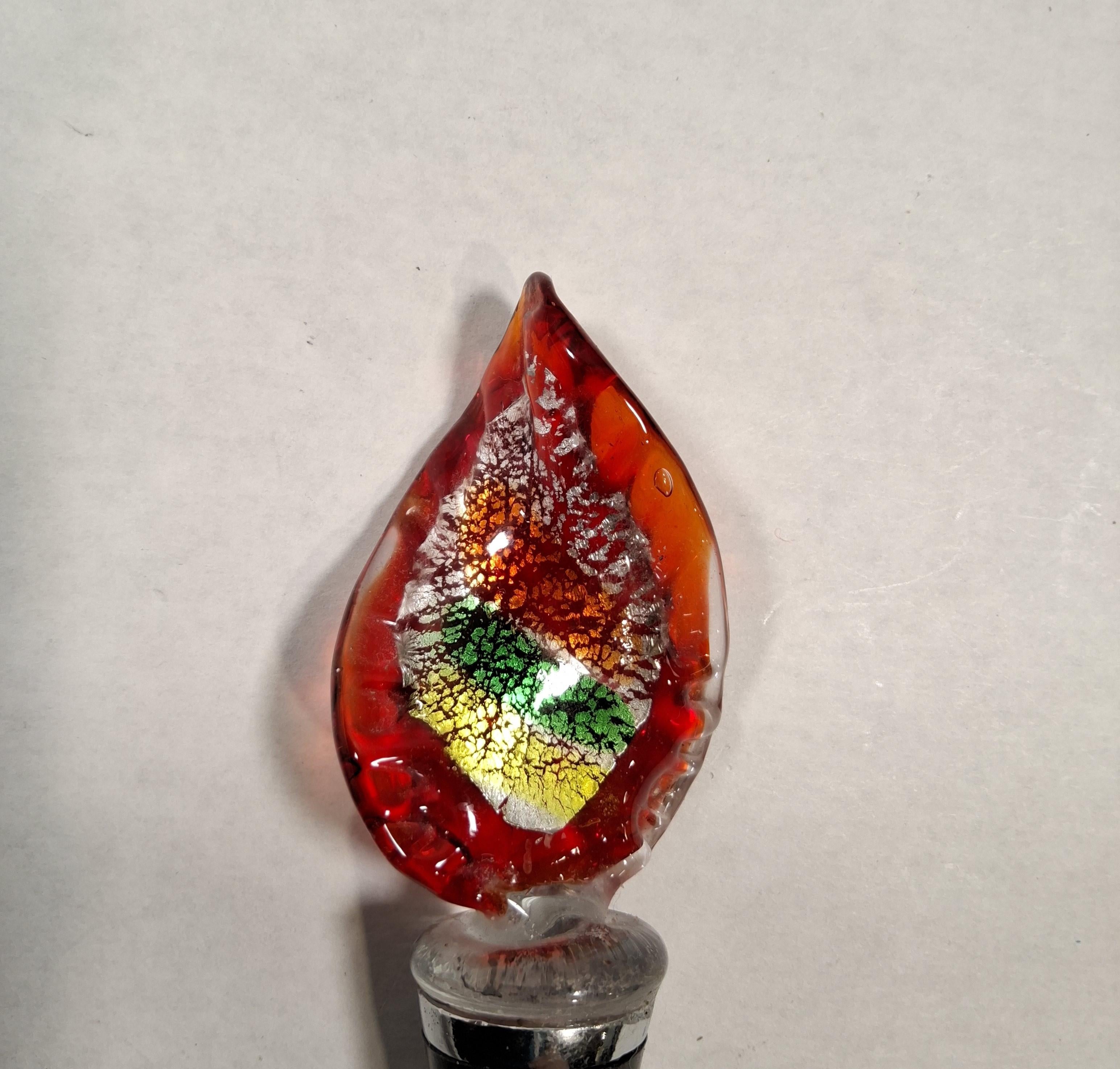 Artistic Creations Handmade Art Glass Wine Bottle Stopper, 5.25 Inches