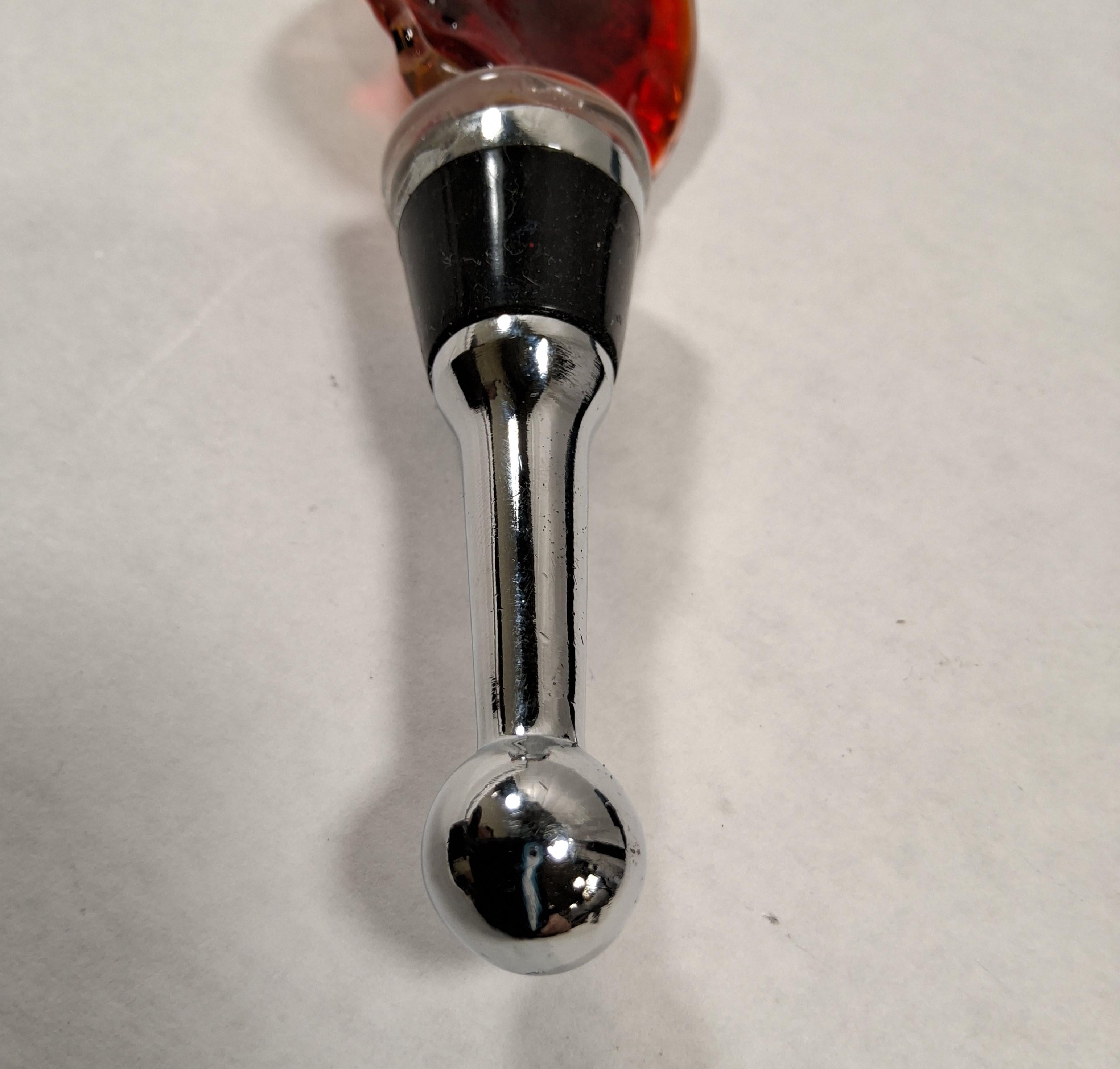 Artistic Creations Handmade Art Glass Wine Bottle Stopper, 5.25 Inches