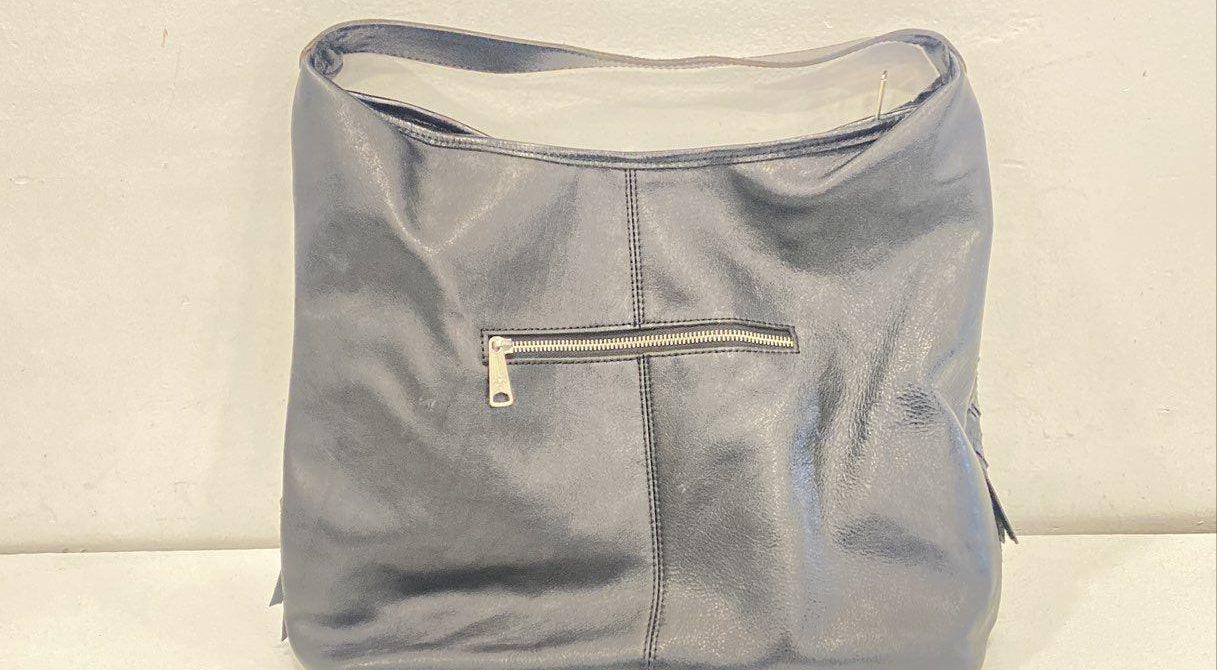 Patricia Nash Marcellina Woven Leather Hobo Bag with Tassel Accent