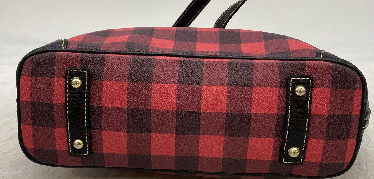 Dooney & Bourke Red/Black Coated Canvas Tote/Shoulder Bag Handbag/Purse