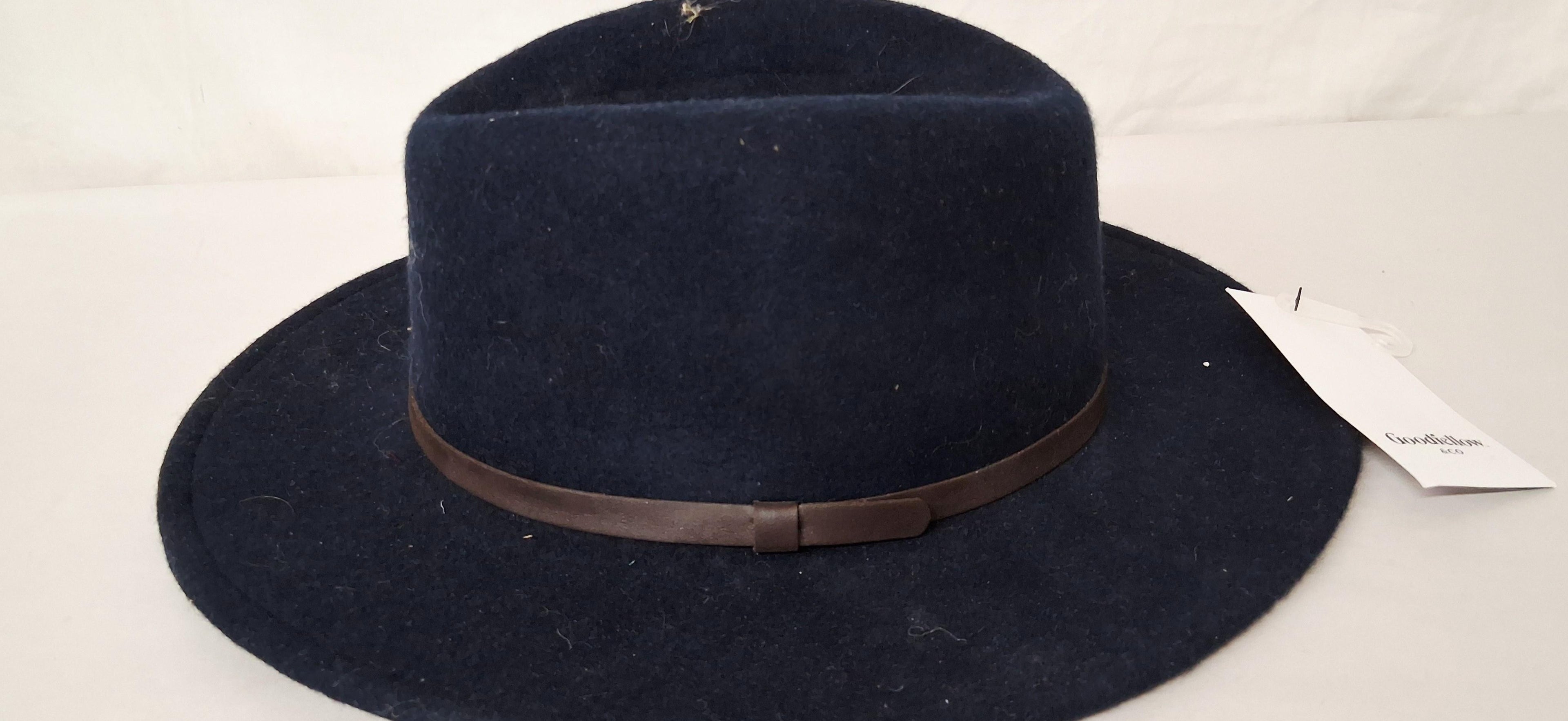Goodfellow & Co Navy Wool Fedora Hat M/L