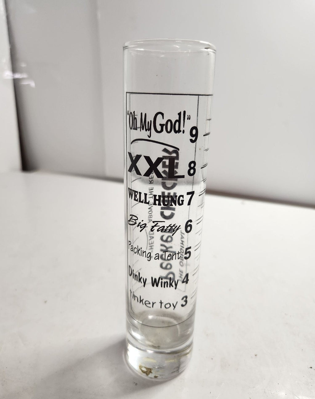 The Original Pecker Checker Adult Humor Novelty Shot Glass