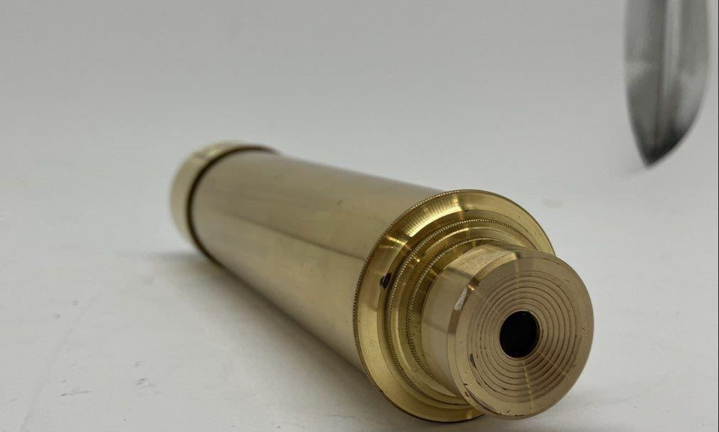 Vintage Jason Brass Spyglass Telescope with Original Wood Box – Gentleman’s Library Decor