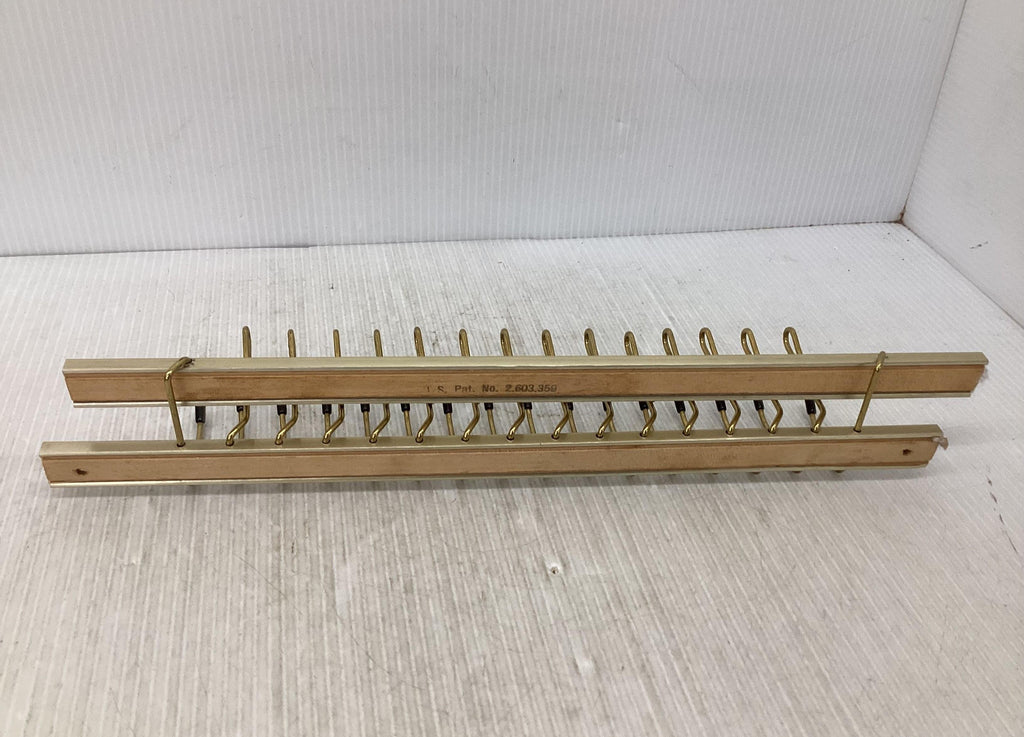 Vintage Swank Wall-Mount Tie Rack with Original Box