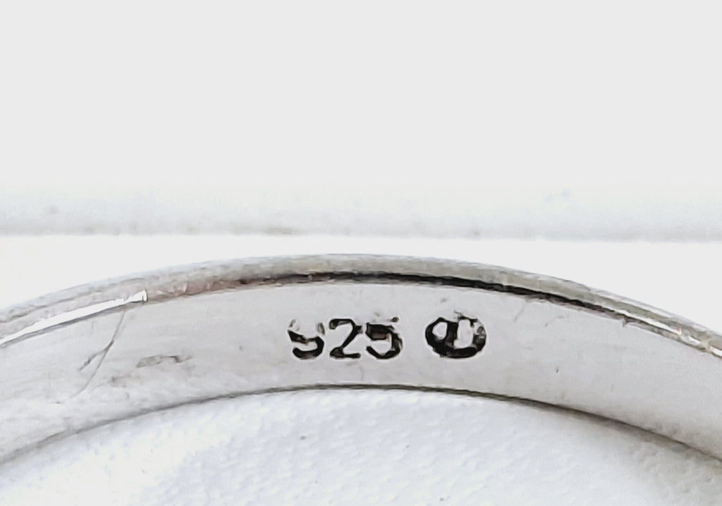 925 Silver CZ Bridge Style Ring Size 6.5