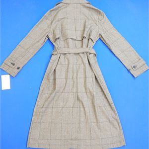 Bagatelle Collection Women's Plaid Trench Coat Size Large New with Tags