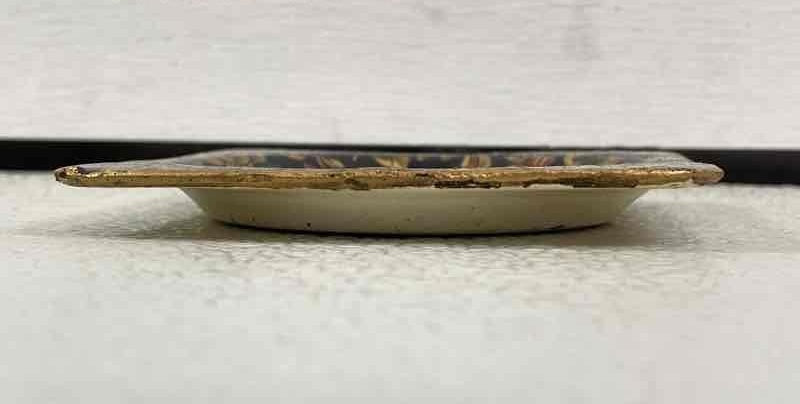 (SOLD) Eight Vintage Black Floral Coasters Made in Japan