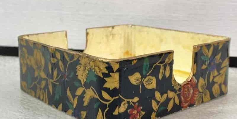 (SOLD) Eight Vintage Black Floral Coasters Made in Japan