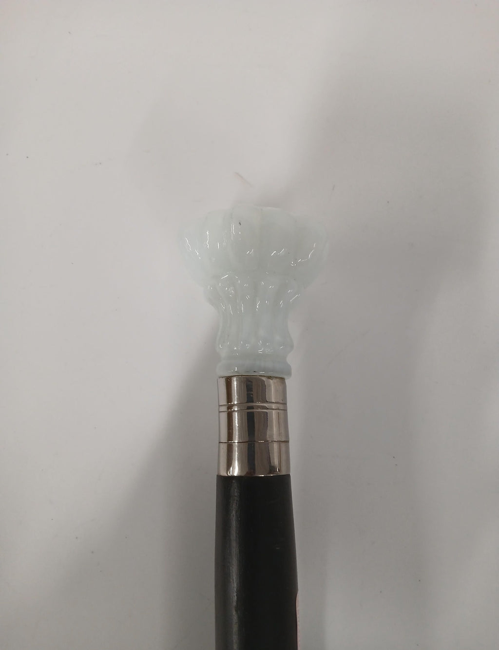 Black Walking Cane with Decorative Silver Tone Handle, Classic Dress Cane Walking Stick