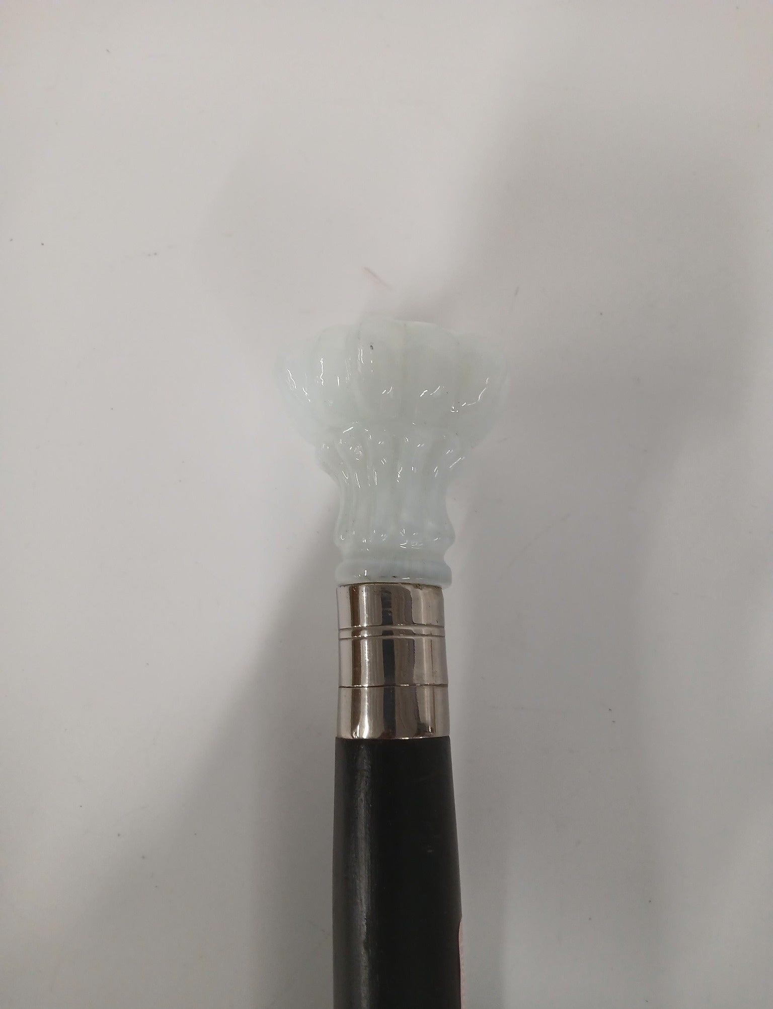 Black Walking Cane with Decorative Silver Tone Handle, Classic Dress Cane Walking Stick