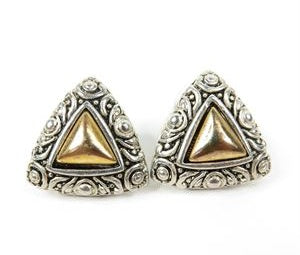925 Silver 8mm Clear Stone Stud Earrings 2.4g