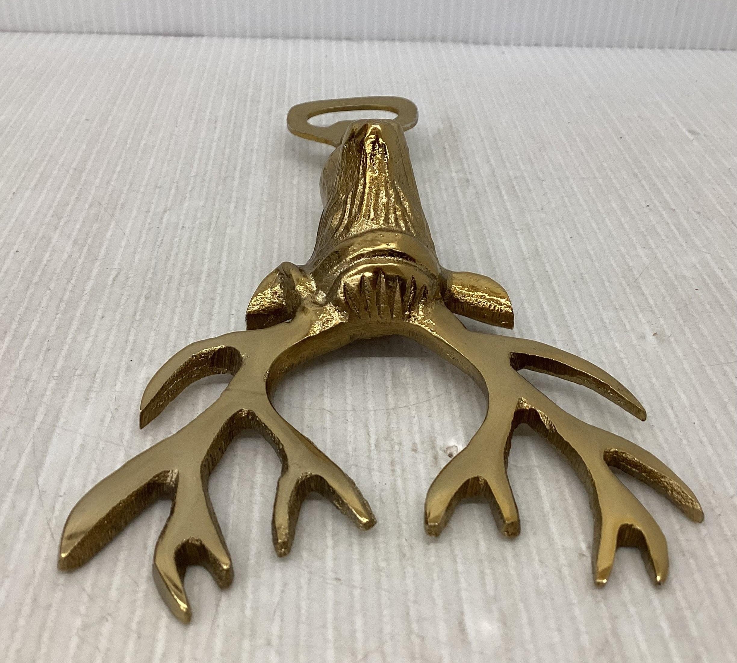 Gold-Tone Deer Antler Bottle Opener