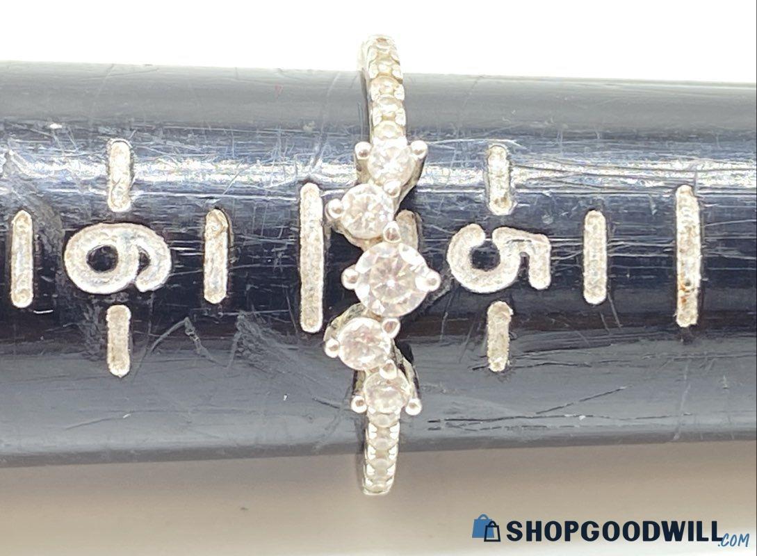 IBB 925 Sterling Silver & Cubic Zirconia Ring, 1g, Size 5.25